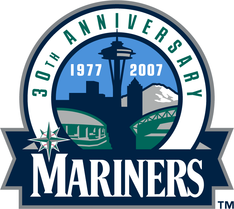 Seattle Mariners 2007 Anniversary Logo t shirts DIY iron ons